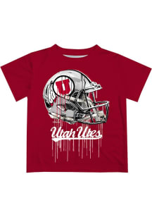 Vive La Fete Utah Utes Infant Helmet Short Sleeve T-Shirt Red