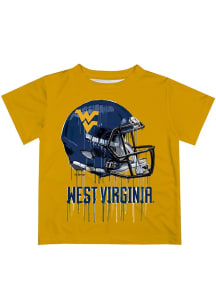 Vive La Fete West Virginia Mountaineers Infant Helmet Short Sleeve T-Shirt Gold