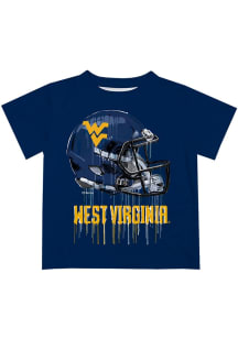 Vive La Fete West Virginia Mountaineers Infant Helmet Short Sleeve T-Shirt Blue