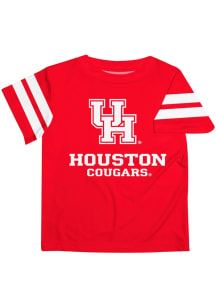 Vive La Fete Houston Cougars Infant Stripes Short Sleeve T-Shirt Red
