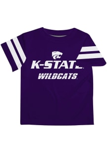 Vive La Fete K-State Wildcats Infant Stripes Short Sleeve T-Shirt Purple