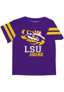 Vive La Fete LSU Tigers Infant Stripes Short Sleeve T-Shirt Purple