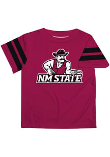 Vive La Fete New Mexico State Aggies Infant Stripes Short Sleeve T-Shirt Red