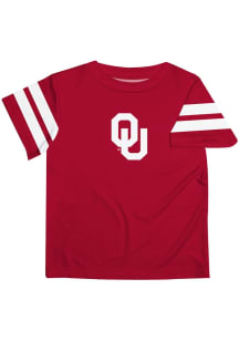 Vive La Fete Oklahoma Sooners Infant Stripes Short Sleeve T-Shirt Red