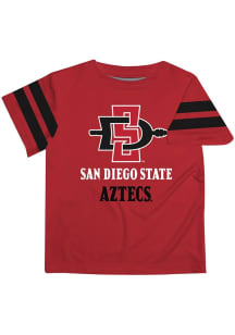 Vive La Fete San Diego State Aztecs Infant Stripes Short Sleeve T-Shirt Red
