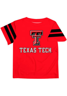 Vive La Fete Texas Tech Red Raiders Infant Stripes Short Sleeve T-Shirt Red