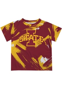 Vive La Fete Iowa State Cyclones Infant Paint Brush Short Sleeve T-Shirt Red