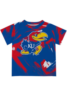Vive La Fete Kansas Jayhawks Infant Paint Brush Short Sleeve T-Shirt Blue