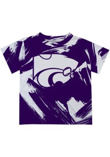 Vive La Fete K-State Wildcats Infant Paint Brush Short Sleeve T-Shirt Purple