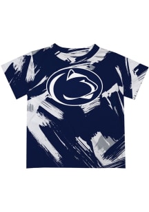 Vive La Fete Penn State Nittany Lions Infant Paint Brush Short Sleeve T-Shirt Navy Blue
