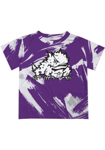 Vive La Fete TCU Horned Frogs Infant Paint Brush Short Sleeve T-Shirt Purple