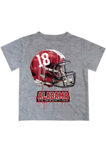 Vive La Fete Alabama Crimson Tide Toddler Grey Helmet Short Sleeve T-Shirt