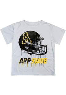 Vive La Fete Appalachian State Mountaineers Toddler White Helmet Short Sleeve T-Shirt