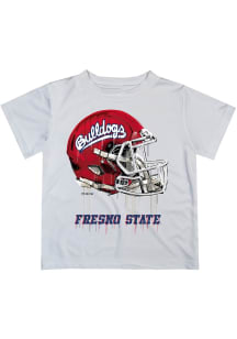Vive La Fete Fresno State Bulldogs Toddler White Helmet Short Sleeve T-Shirt