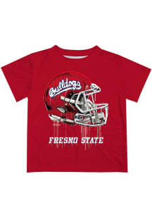 Vive La Fete Fresno State Bulldogs Toddler Red Helmet Short Sleeve T-Shirt