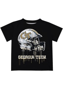 Vive La Fete GA Tech Yellow Jackets Toddler Black Helmet Short Sleeve T-Shirt