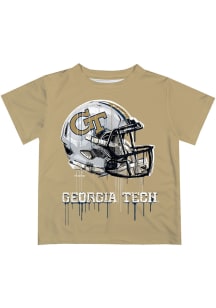Vive La Fete GA Tech Yellow Jackets Toddler Gold Helmet Short Sleeve T-Shirt