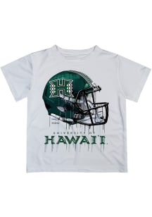 Vive La Fete Hawaii Warriors Toddler White Helmet Short Sleeve T-Shirt