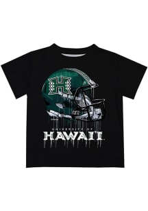 Vive La Fete Hawaii Warriors Toddler Black Helmet Short Sleeve T-Shirt