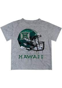 Vive La Fete Hawaii Warriors Toddler Grey Helmet Short Sleeve T-Shirt
