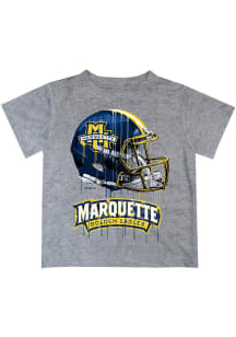 Vive La Fete Marquette Golden Eagles Toddler Grey Helmet Short Sleeve T-Shirt