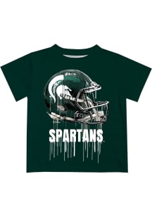 Vive La Fete Michigan State Spartans Toddler Green Helmet Short Sleeve T-Shirt