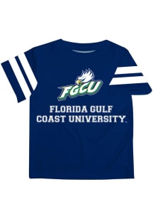 Vive La Fete Florida Gulf Coast Eagles Toddler Blue Stripes Short Sleeve T-Shirt