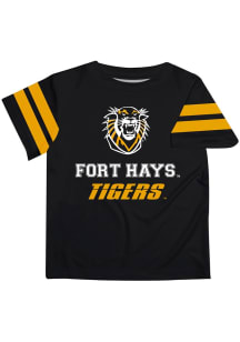 Vive La Fete Fort Hays State Tigers Toddler Black Stripes Short Sleeve T-Shirt