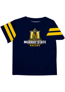 Vive La Fete Murray State Racers Toddler Navy Blue Stripes Short Sleeve T-Shirt