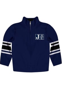 Vive La Fete Jackson State Tigers Toddler Navy Blue Stripe Long Sleeve Qtr Zip