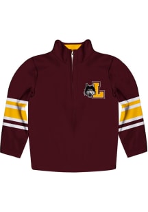 Vive La Fete Loyola Ramblers Toddler Maroon Stripe Long Sleeve Qtr Zip