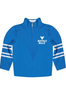 Vive La Fete Buffalo Bulls Toddler Blue Stripe Long Sleeve Qtr Zip