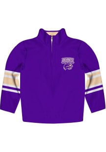 Vive La Fete Western Carolina Toddler Purple Stripe Long Sleeve Qtr Zip