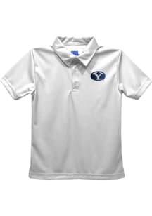 Vive La Fete BYU Cougars Toddler White Team Short Sleeve Polo Shirt