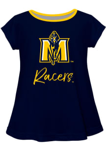 Vive La Fete Murray State Racers Girls Navy Blue Script Blouse Short Sleeve Tee