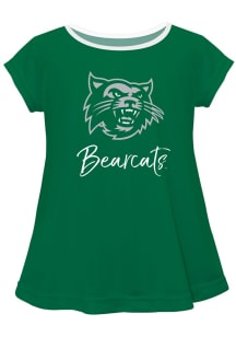 Vive La Fete Northwest Missouri State Bearcats Girls Green Script Blouse Short Sleeve Tee