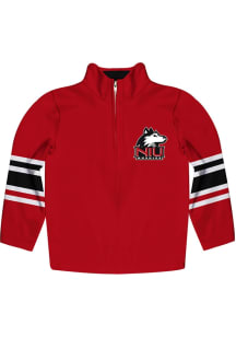 Vive La Fete Northern Illinois Huskies Youth Red Stripe Long Sleeve Quarter Zip Shirt