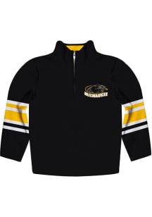 Vive La Fete Milwaukee Panthers Youth Black Stripe Long Sleeve Quarter Zip Shirt