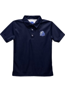 Vive La Fete Drake Bulldogs Youth Navy Blue Team Short Sleeve Polo Shirt