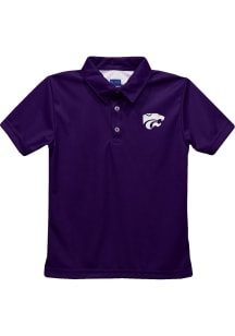 Vive La Fete K-State Wildcats Youth Purple Team Style Short Sleeve Polo Shirt