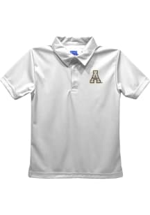 Vive La Fete Appalachian State Mountaineers Youth White Team Short Sleeve Polo Shirt