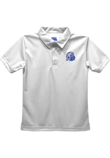 Vive La Fete Drake Bulldogs Youth White Team Short Sleeve Polo Shirt