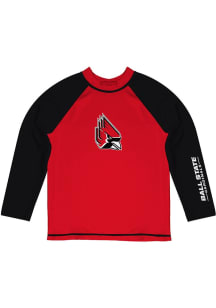 Vive La Fete Ball State Cardinals Baby Red Rash Guard Long Sleeve T-Shirt