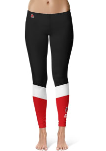 Vive La Fete Ball State Cardinals Womens Black Ankle Colorblock Pants