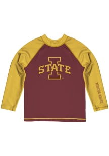 Vive La Fete Iowa State Cyclones Baby Maroon Rash Guard Long Sleeve T-Shirt