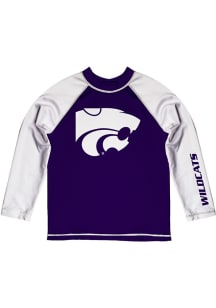 Vive La Fete K-State Wildcats Baby Purple Rash Guard Long Sleeve T-Shirt