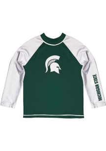 Vive La Fete Michigan State Spartans Baby Green Rash Guard Long Sleeve T-Shirt