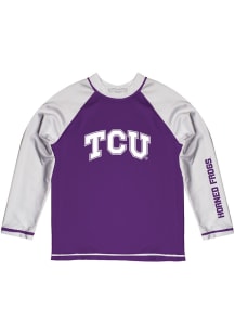 Vive La Fete TCU Horned Frogs Baby Purple Rash Guard Long Sleeve T-Shirt