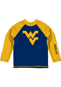 Vive La Fete West Virginia Mountaineers Baby Blue Rash Guard Long Sleeve T-Shirt