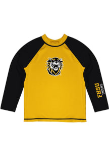 Vive La Fete Fort Hays State Tigers Toddler Gold Rash Guard Long Sleeve T-Shirt
